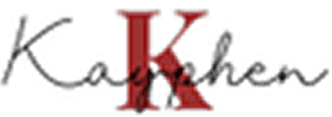 A red letter k with black letters on it