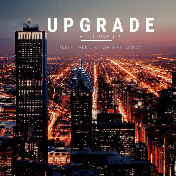 A city skyline with the words " upgrade " written above it.