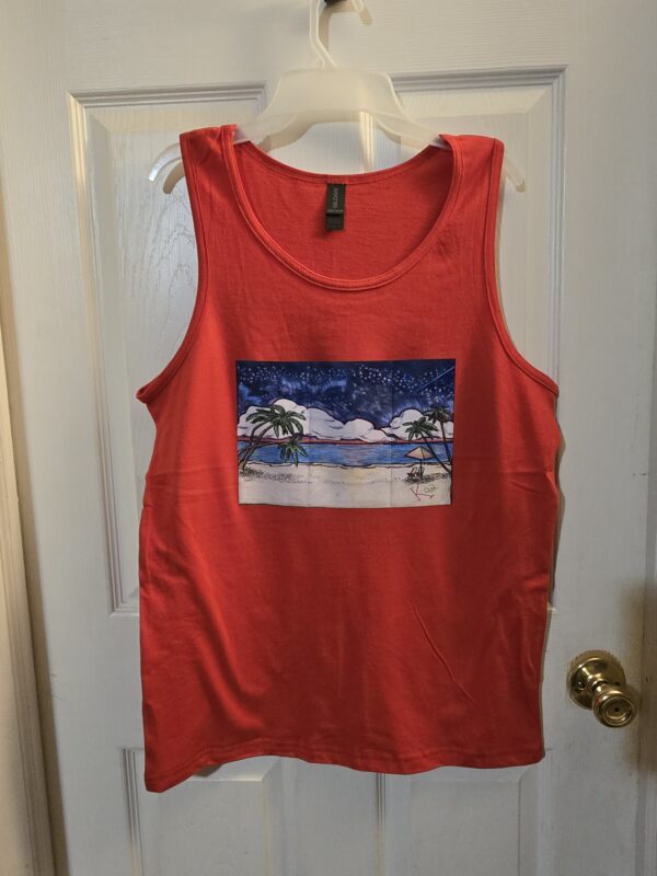 K92 Starry Night Sunset Unisex Tank Top - Image 2